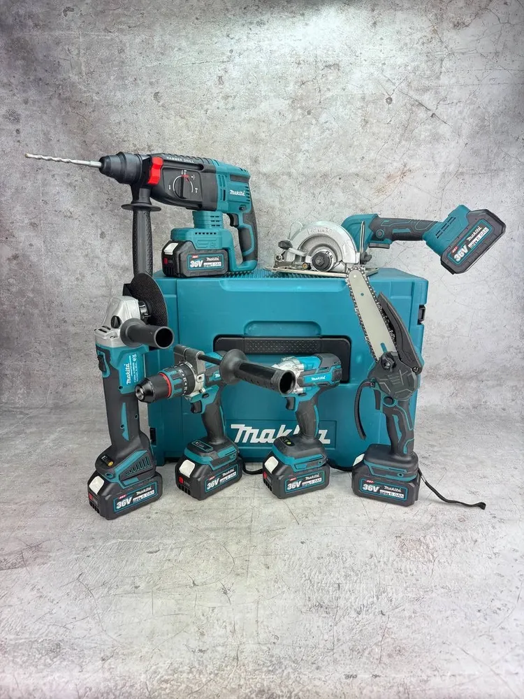 Набор аккумуляторных инструментов Makita 6 в 1